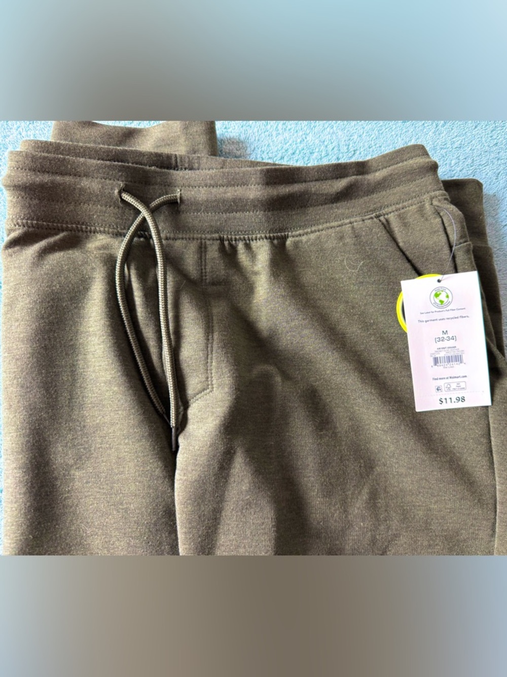 NWT Athletic Works Smokey Olive Green Knit Joggers- M